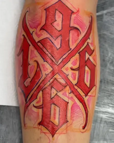 Vídeo: custom lettering “1966” na perna